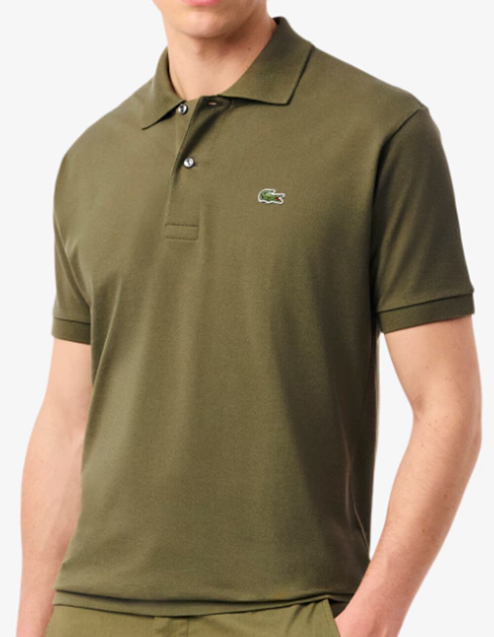 Lacoste Mens Legacy Short Sleeve L.12.12 Pique Polo Shirt Green-Ism XL